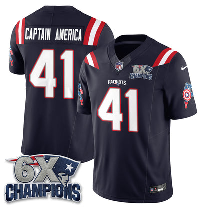 New England Patriots x Vibranium Shield Edition Vapor Jersey V2 - Stitched