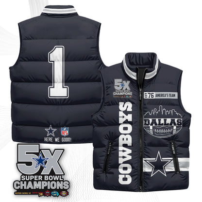 DAL "America's Team" Puffer Vest - Printed