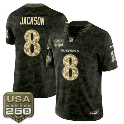 Baltimore Ravens 2026 Salute to Service Vapor Jersey - Stitched