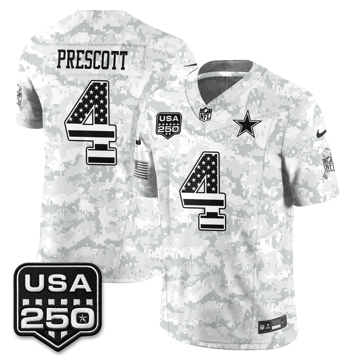 DAL 2026 Salute to Service Edition Vapor Jersey - Stitched