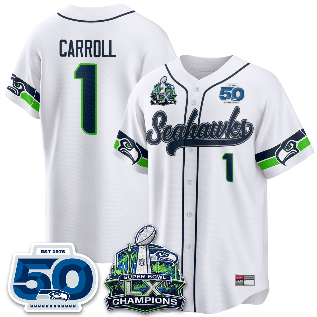 SEA SB LX Champs Vapor Baseball Jersey - Stitch