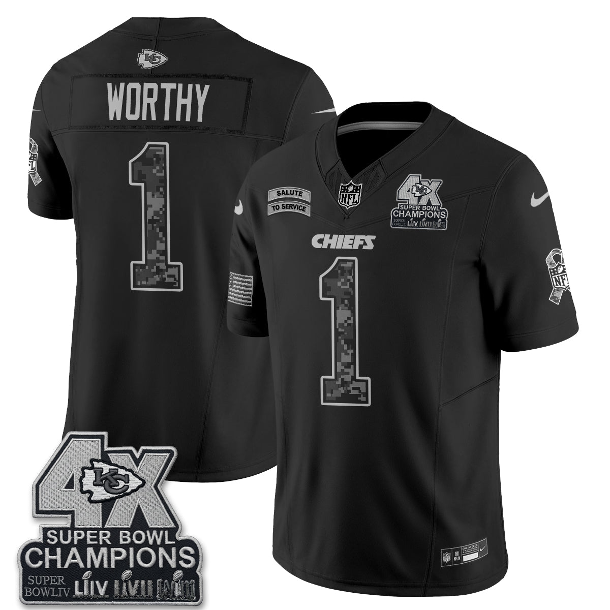 KC 2026 Salute to Service Vapor Jersey V2- Stitched