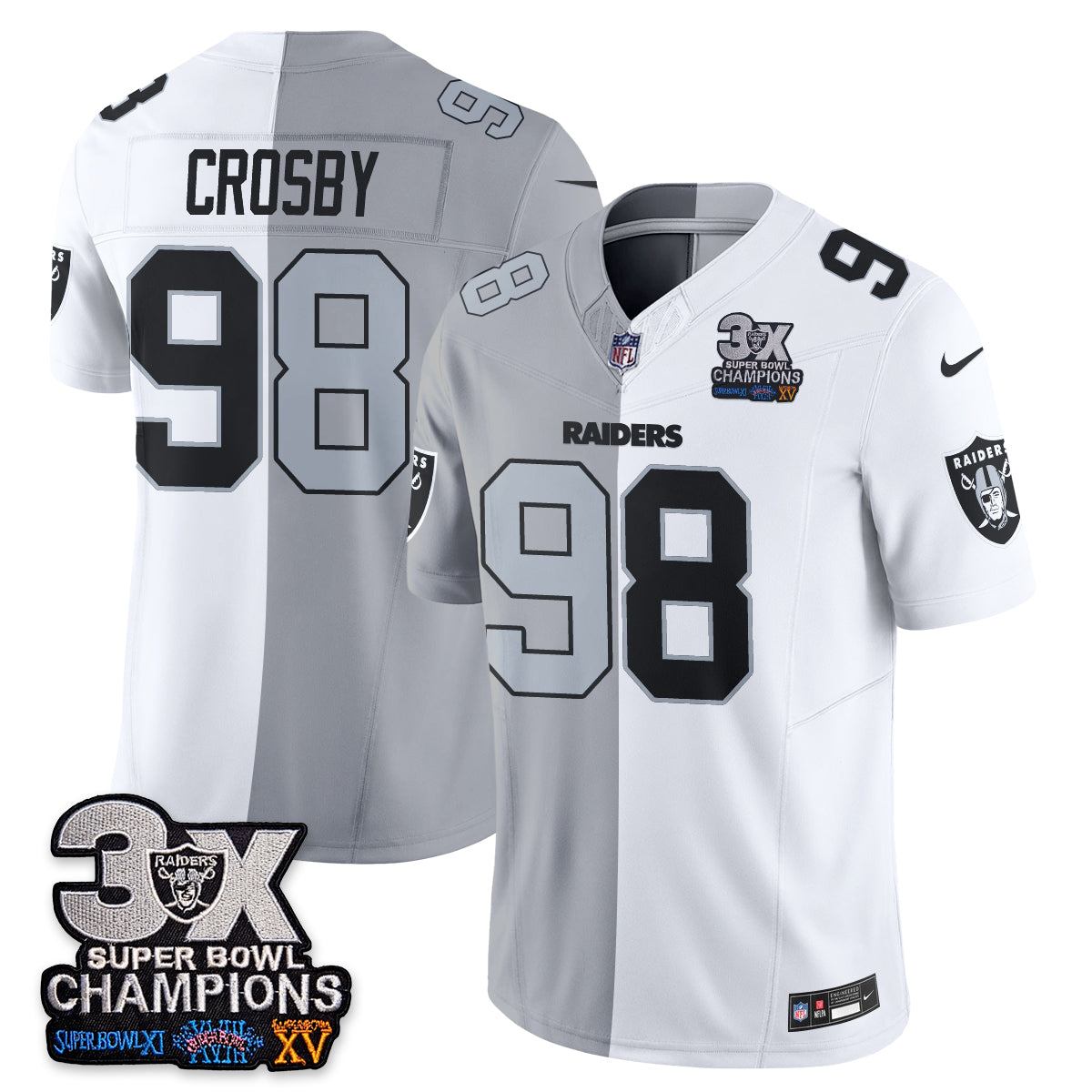 Las Vegas Raiders Split Edition Vapor Jersey - Stitched