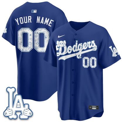 Los Angeles Dodgers x KAWS Edition Vapor Custom Jersey V2- Stitched