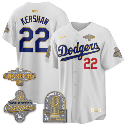 Los Angeles Dodgers 2026 NL West Champs Gold Vapor Jersey- Stitched