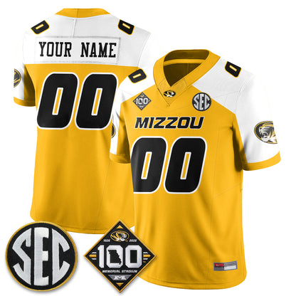 MIZZ 100th Anniversary of Memorial Stadium Vapor Custom Jersey - Stitched