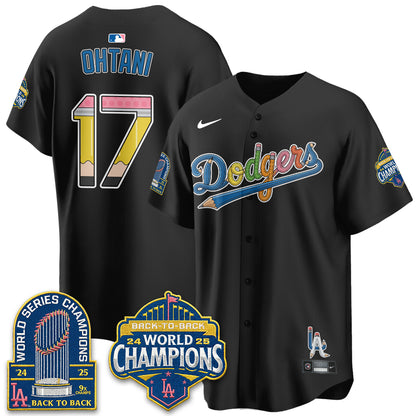 Los Angeles Dodgers x Back to School Style Vapor Jersey - Stitched