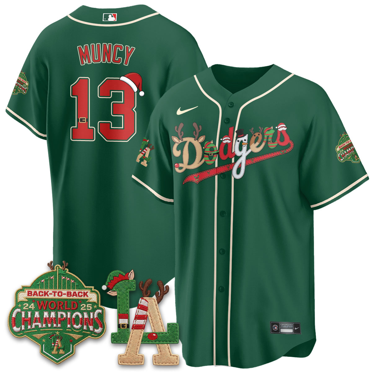 Los Angeles Dodgers 2026 Christmas Edition Vapor Jersey- Stitched