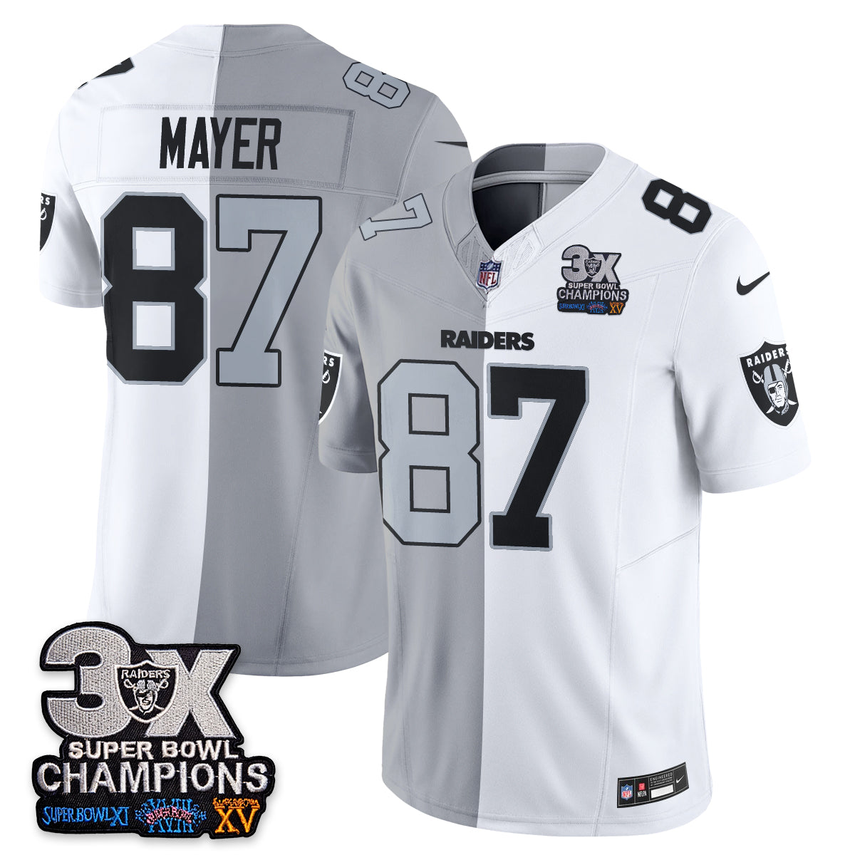 Las Vegas Raiders Split Edition Vapor Jersey - Stitched