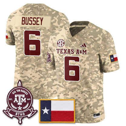 Aggies Camouflage ‘Honor and Support’ 2026 Vapor Limited Jersey - Stitched