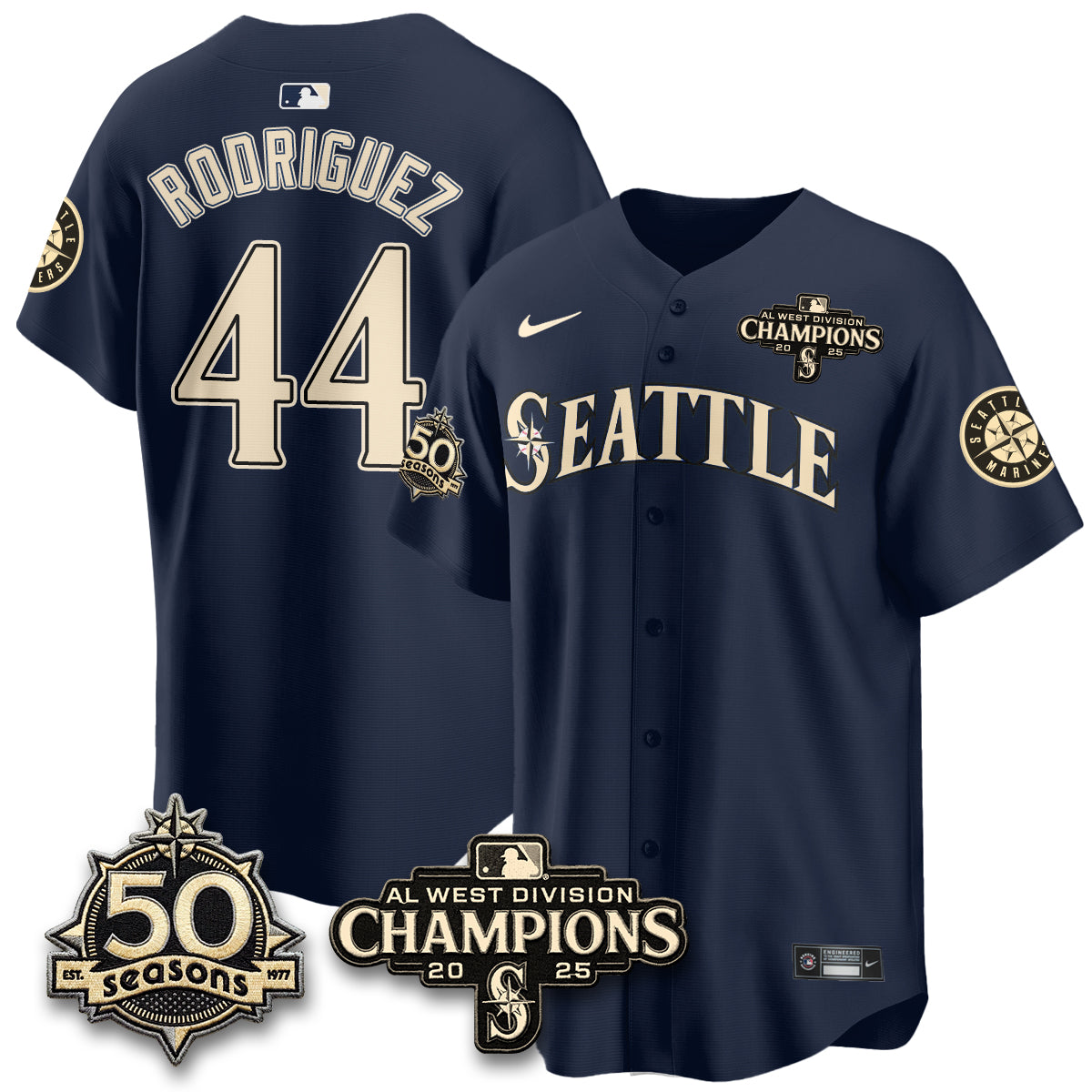 SEA Vapor Premier Limited Jersey - 50th Anniversary & AL West Division Champions - Steelheads Community Funds - All Stitched