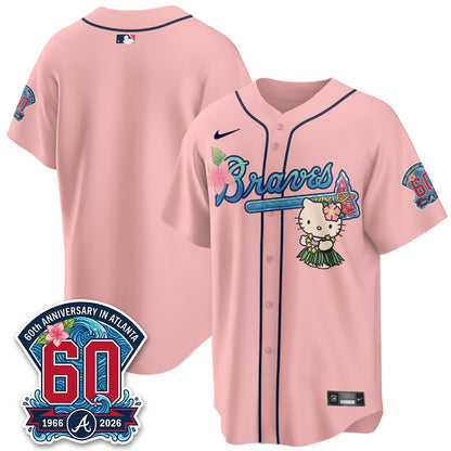 Atlanta Braves x Meow Aloha Spirit Vapor Jersey - Stitched