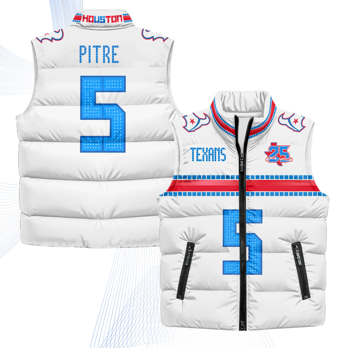 Houston Texans 2026 Rivalries Puffer Vest - Printed