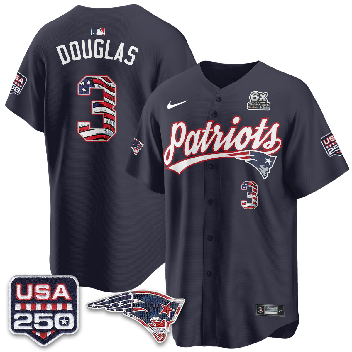 New England Patriots America Edition Vapor Jersey - Stitched