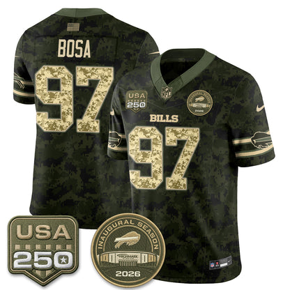 Buffalo Bills 2026 Salute to Service Edition Vapor Jersey V2- Stitched