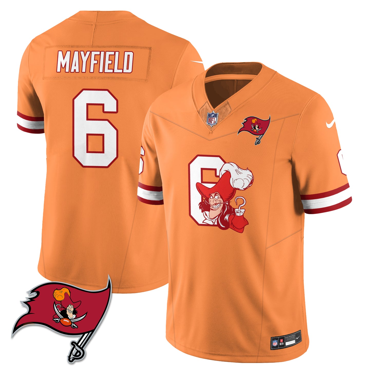 Tampa Bay Buccaneers x Red Coat Captain Edition Vapor Jersey - Stitched