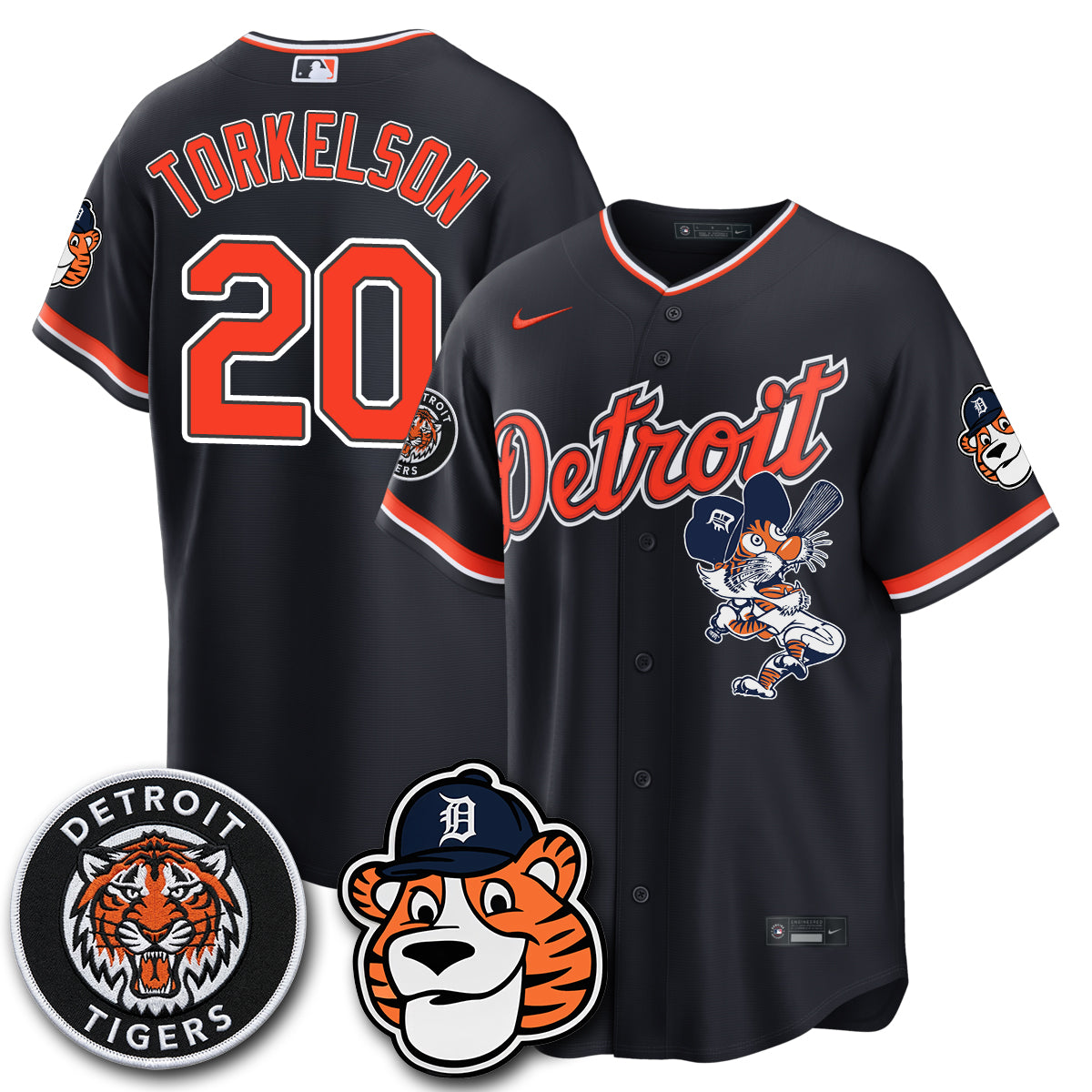 Detroit Tigers Paws Edition Vapor Limited Jersey - Stitched