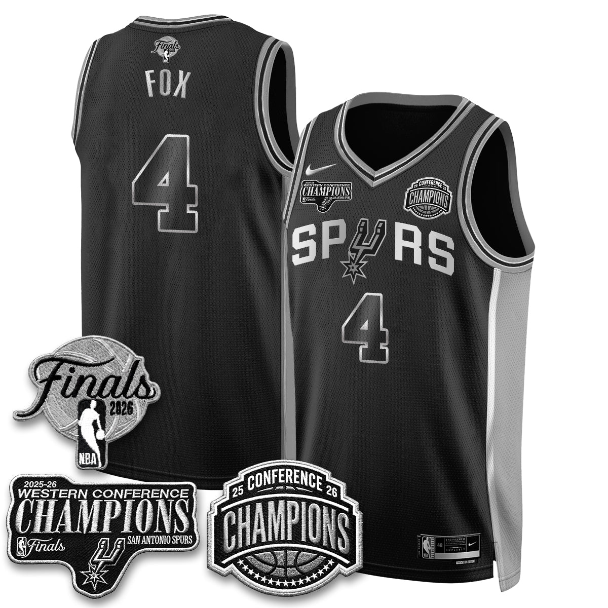 SAS 2026 NBA Western Conference Champions Vapor Jersey - Stitched N5