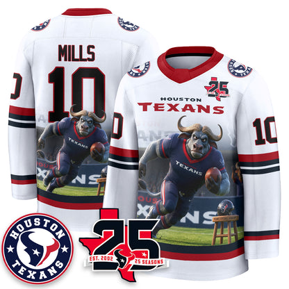 Houston Texans x Bull Chief Edition Hockey Jersey - Printed