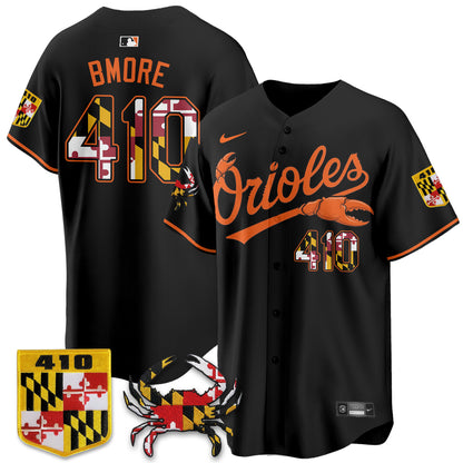 Baltimore Orioles Crab x Maryland Vapor Limited Jersey - Stitched
