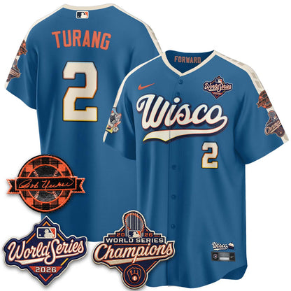 MIL 2026 WS Champions - Bob Uecker Patch Vapor Jersey - Stitched (TT)