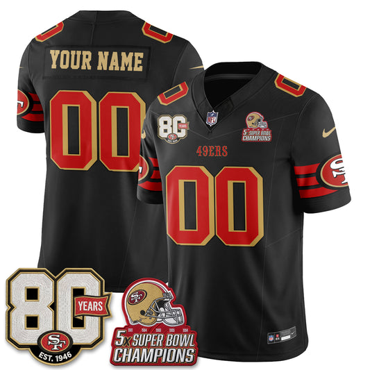 SF Throwback Vapor Custom Jersey - Stitched
