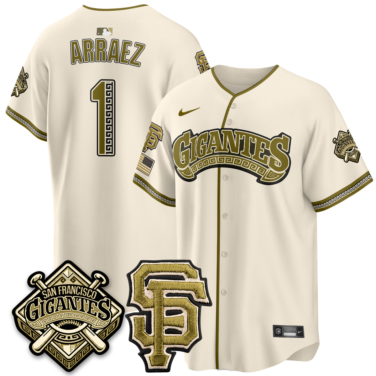 SF New Era Olive 2026 Armed Forces Day Jersey - All Stitched