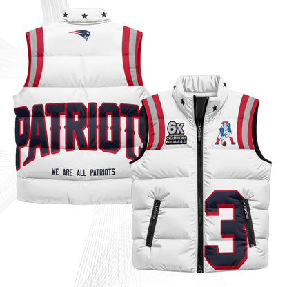 New England Patriots Rivalries Puffer Vest - Printed