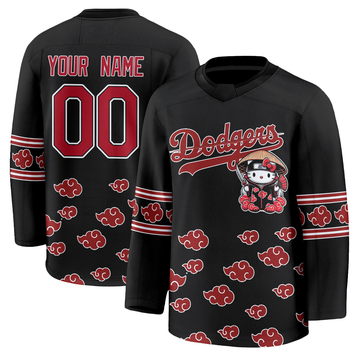 Los Angeles Dodgers Akatsuki Edition Vapor Custom Hockey Jersey - Stitched