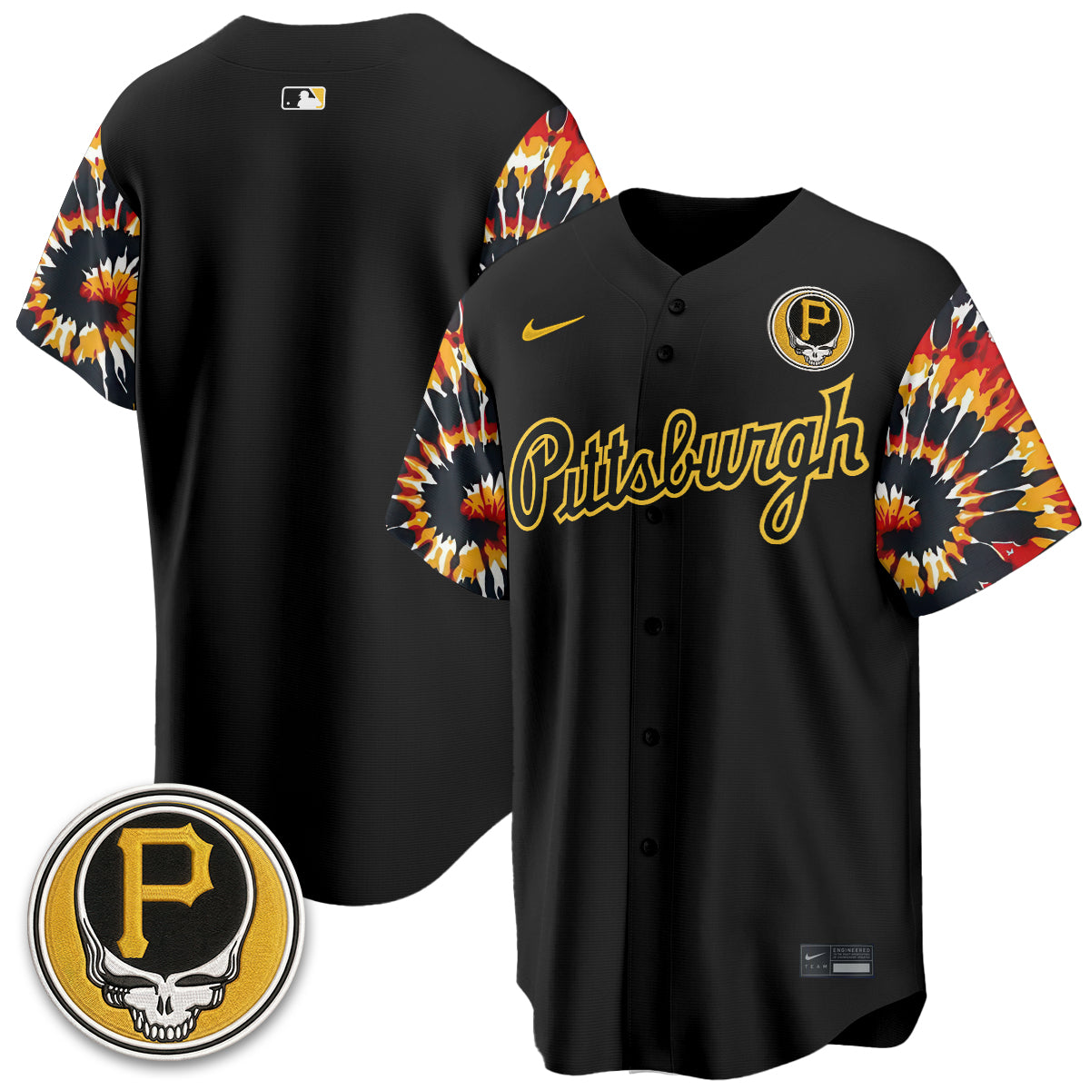Pittsburgh Pirates x Grateful Dead Vapor Limited Jersey - Stitched
