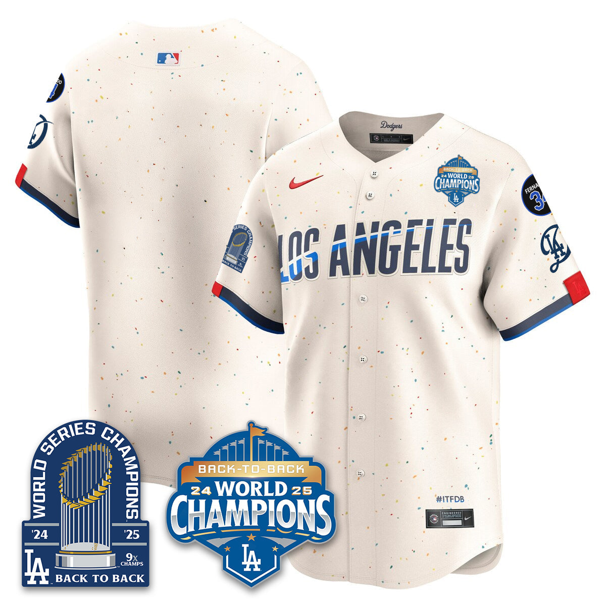 LAD Alternate  Vapor Limited Jersey - 9x Champs - All Stitched