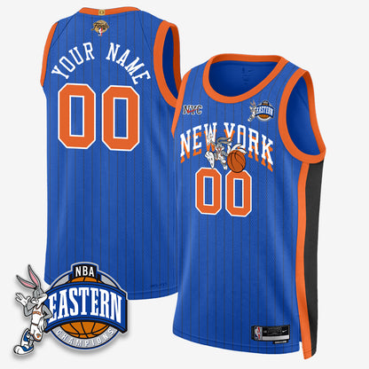 NYK 2026 NBA Finals x Bunny Vapor Custom Jersey - Stitched