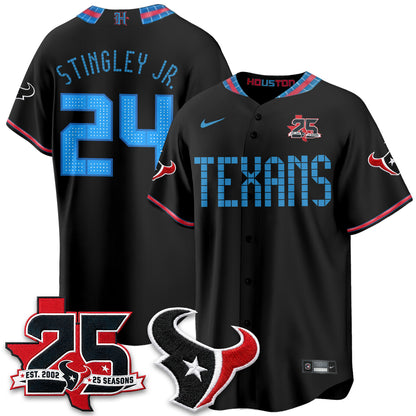 Houston Texans 2026 Rivalries Baseball Vapor Jersey - Stitched