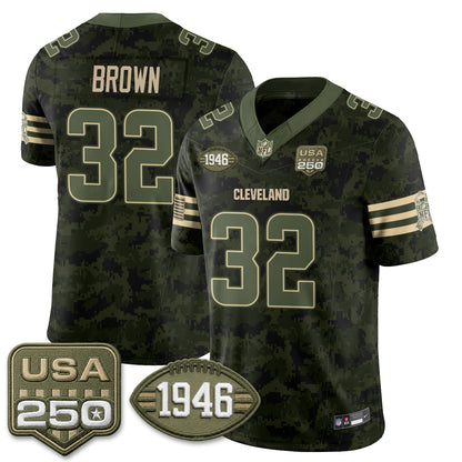 Cleveland Browns 2026 Salute to Service Vapor Jersey - Stitched