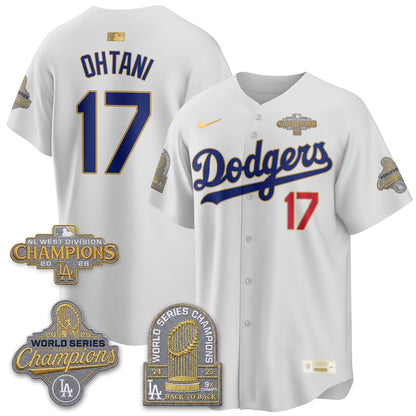 Los Angeles Dodgers 2026 NL West Champs Gold Vapor Jersey- Stitched