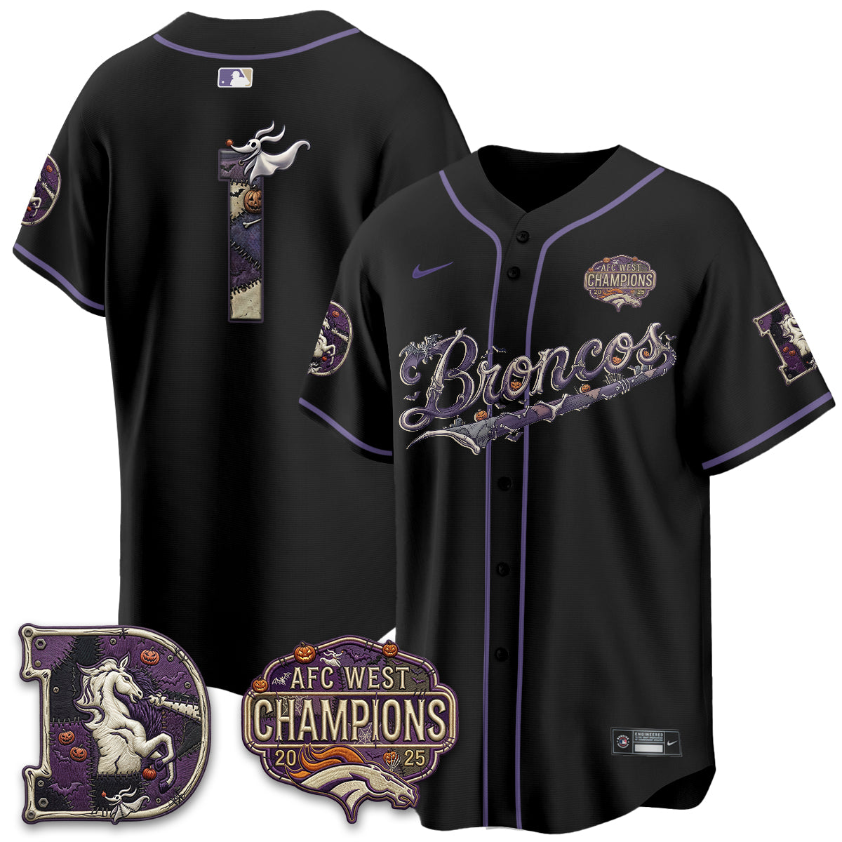 DEN 2026 Nightmare Edition Vapor Baseball Jersey - Stitched