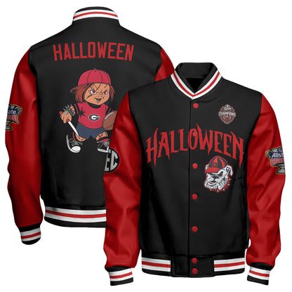 GB x Killer Doll Horror Movie Halloween 2026 Edition Baseball Jacket - Printed
