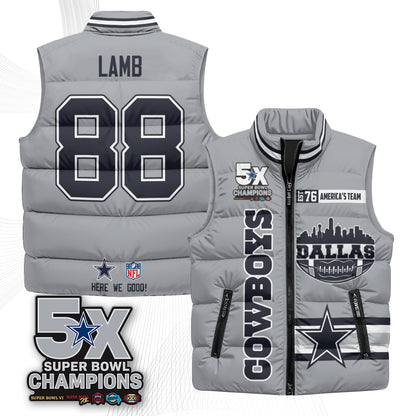 DAL "America's Team" Puffer Vest - Printed