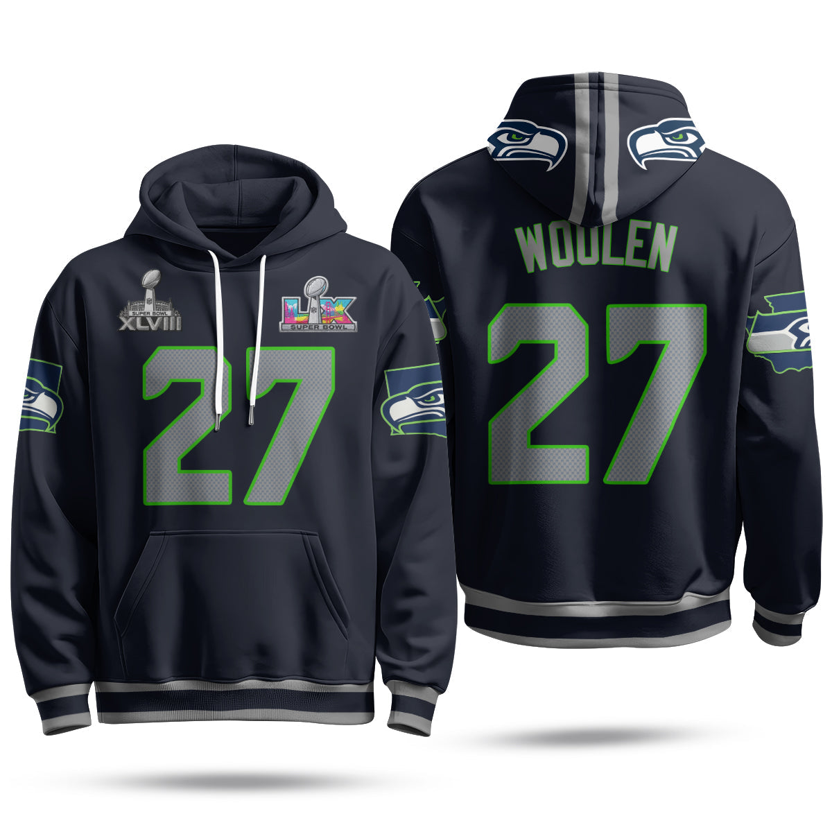 SEA S.Bowl Champs Fleece Hoodie - Printed