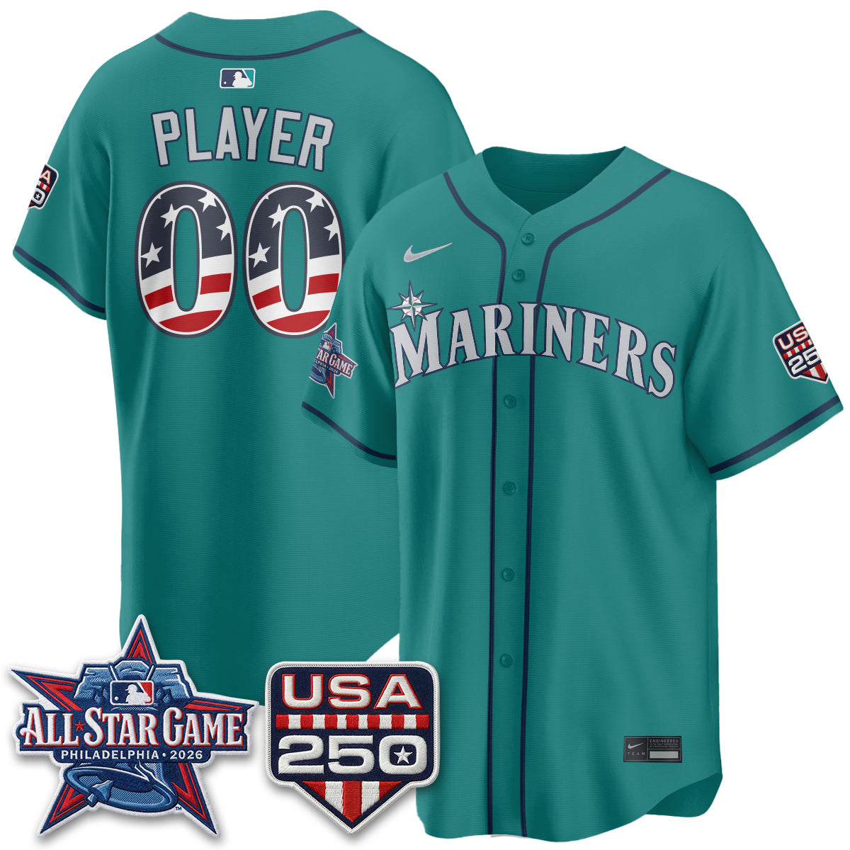 Seattle Mariners 2026 All Star Edition Vapor Custom Jersey - Stitched