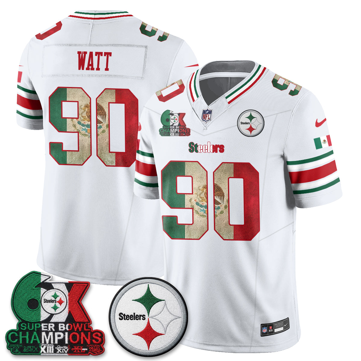Pittsburgh Steelers Mexico Edition Vapor Jersey - Stitched