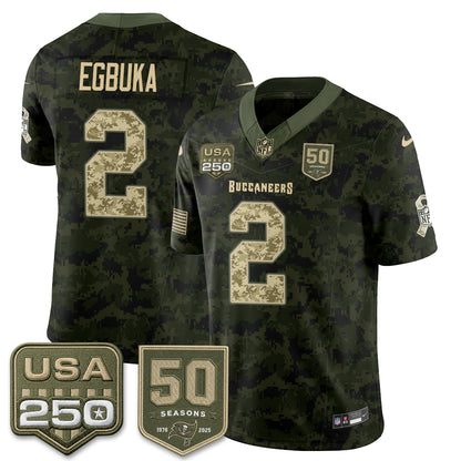 Tampa Bay Buccaneers 2026 Salute to Service Edition Vapor Jersey - Stitched