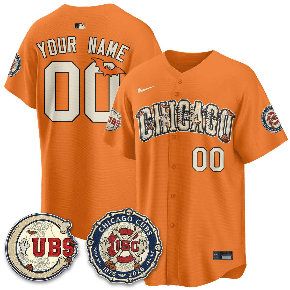 Chicago Cubs Halloween 2026 Vapor Limited Custom Jersey - Stitched