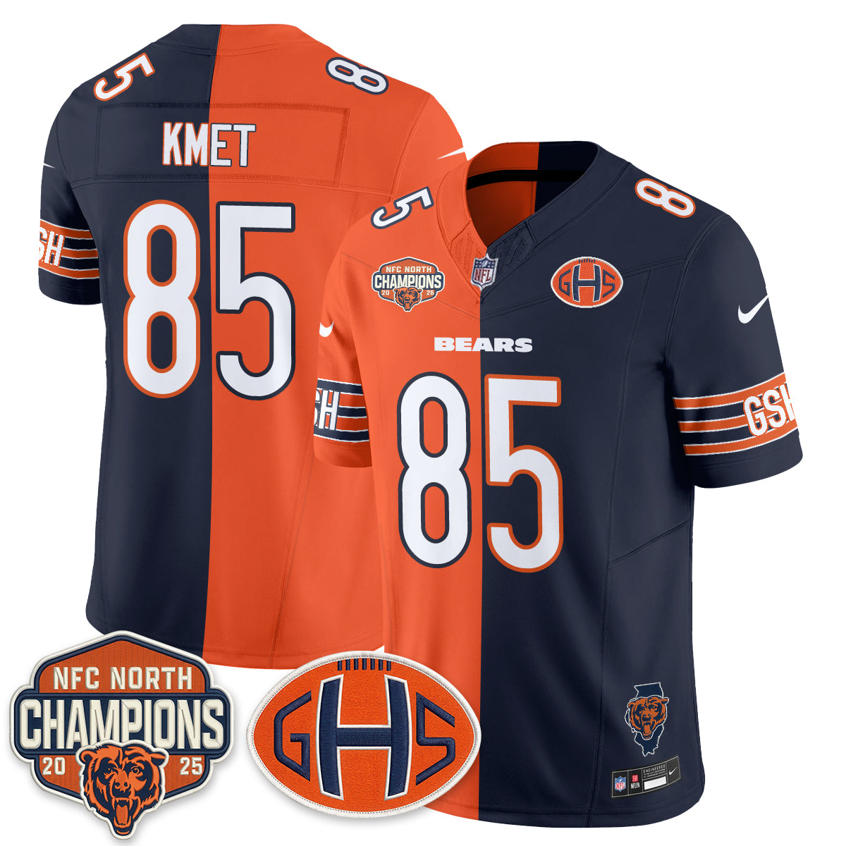 Chicago Bears 2026 Split Edition Vapor Jersey - Stitched