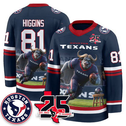 Houston Texans x Bull Chief Edition Hockey Jersey - Printed