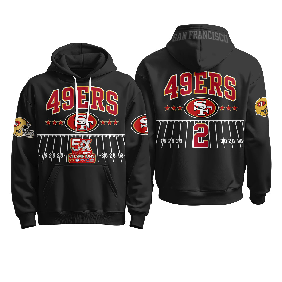 SF 5X SB Fleece Hoodie - Printed