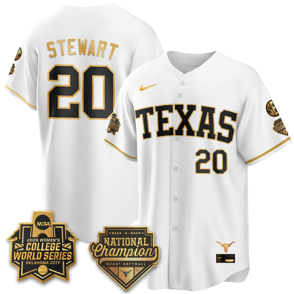 TEX Softball 2026 World Series (WCWS) Vapor Premier Limited Jersey - B2B Champs - Stitched
