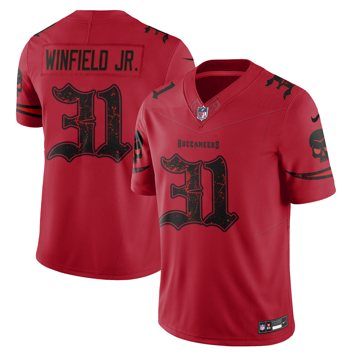 Tampa Bay Buccaneers Skull Edition Vapor Jersey - Stitched