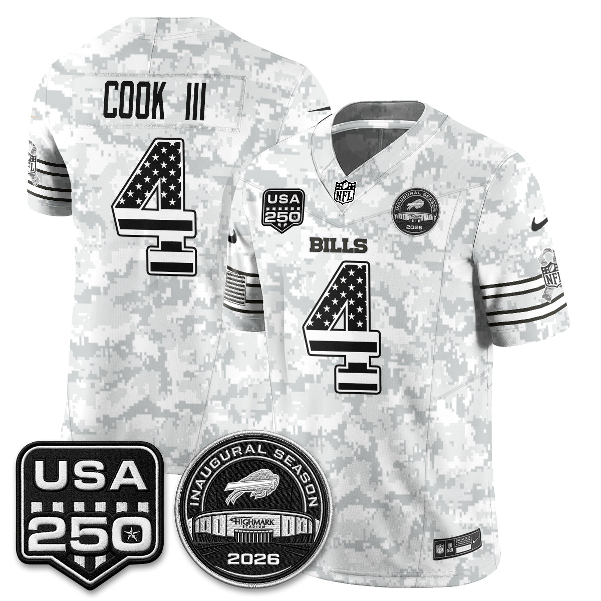 Buffalo Bills 2026 Salute to Service Edition Vapor Jersey - Stitched