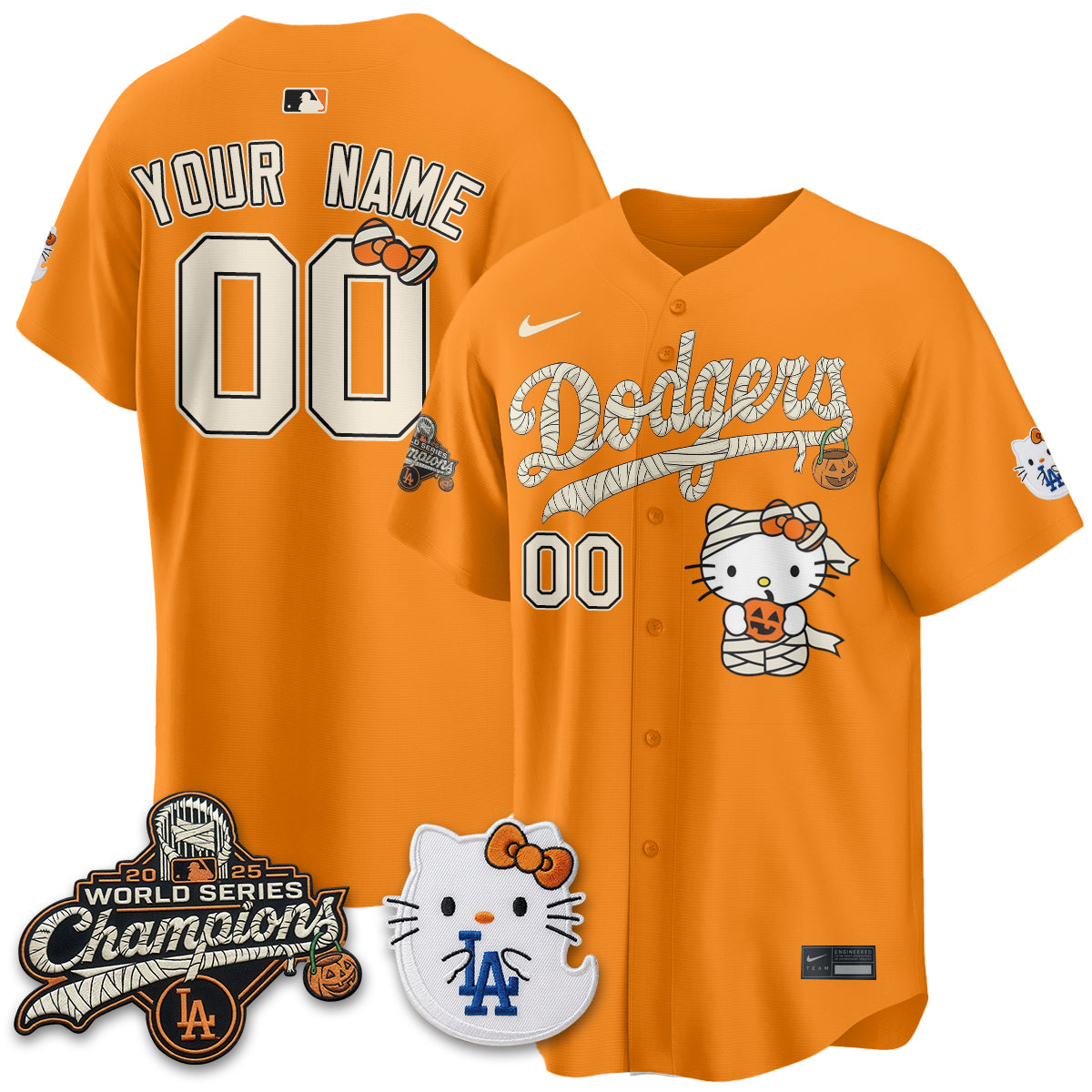 Los Angeles Dodgers Halloween 2026 Vapor Custom Jersey V2- Stitched